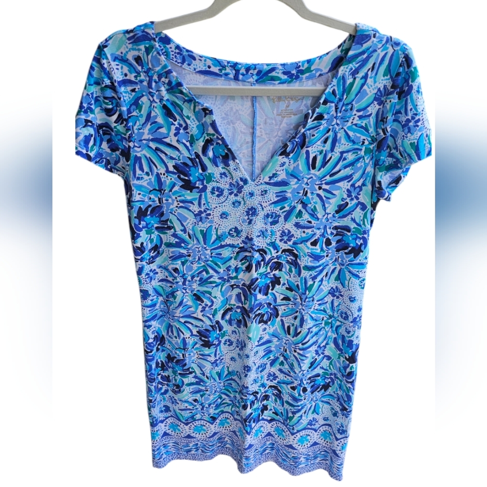 Lilly Pulitzer Blue Sophiletta Dress In Medium EUC
